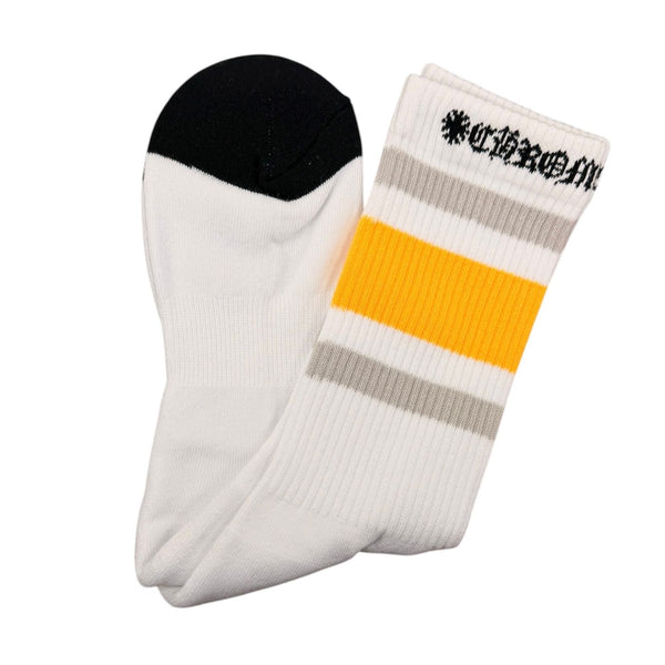 Chrome Hearts Sport Socks (White/Yellow/Grey)