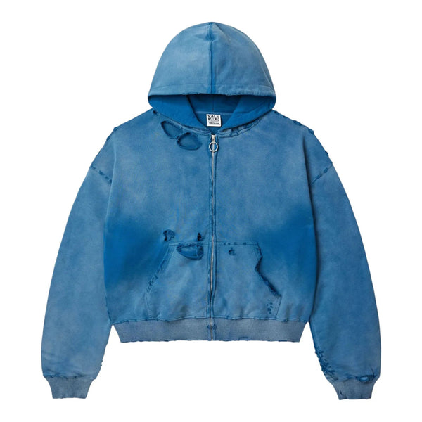 Vale Forever Destroyer Zip Up Hoodie (Blue) - Preowned