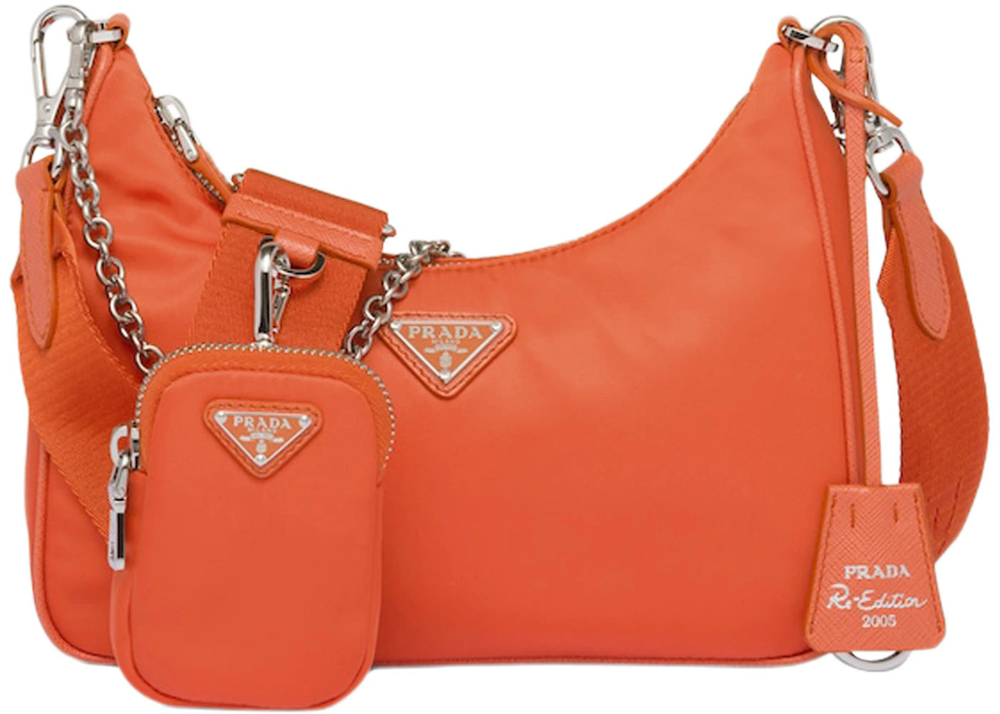 Prada 2005 Re-Nylon Shoulder Bag Orange