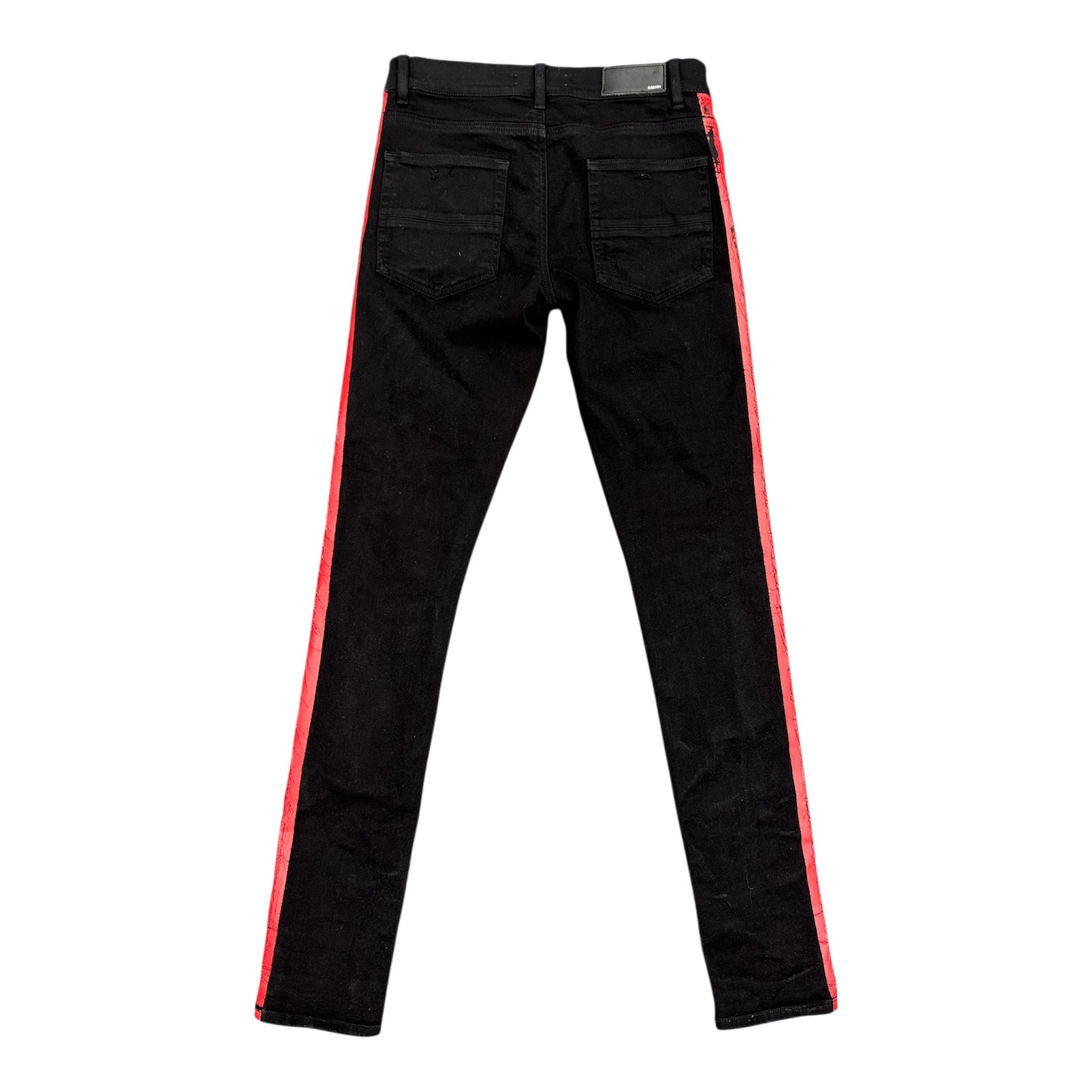 Amiri Track Jeans (Black/Red) - Preowned
