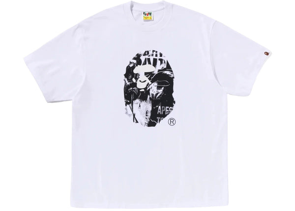 BAPE Photo Print Ape Head Relaxed Fit Tee White
