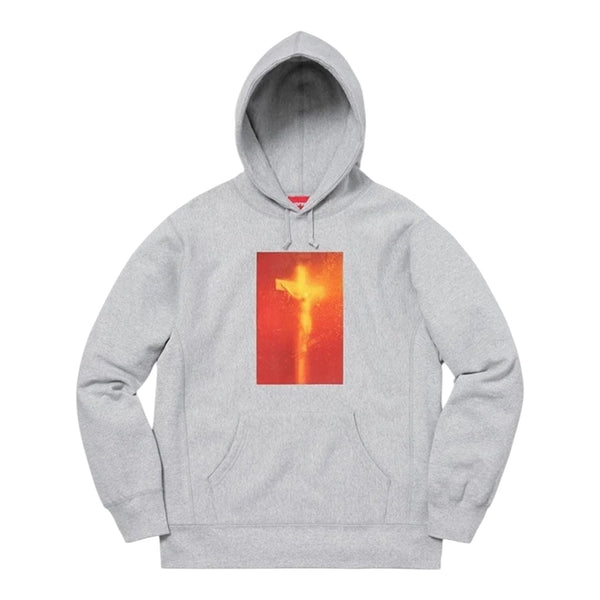 Supreme Piss Christ Hoodie (Heather Grey)