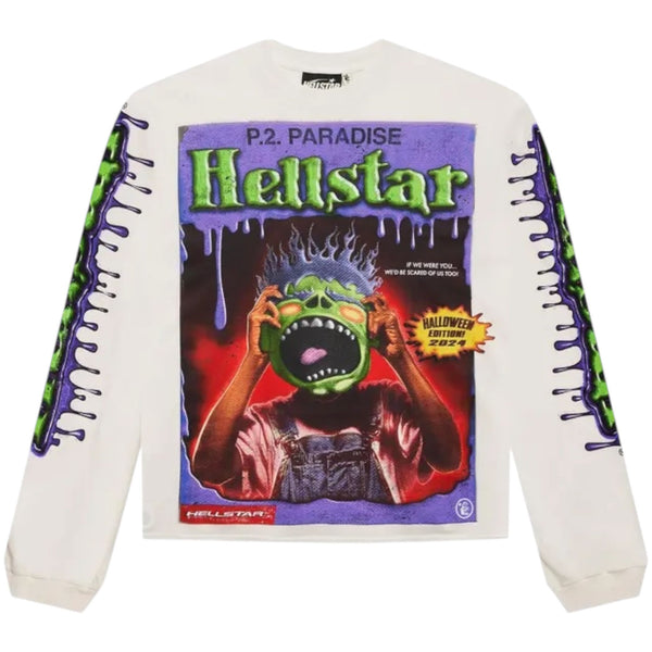 Hellstar Horror Book Longsleeve (White)