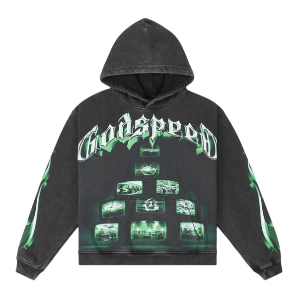 Godspeed Overstimulation 2025 Hoodie (Black Wash)