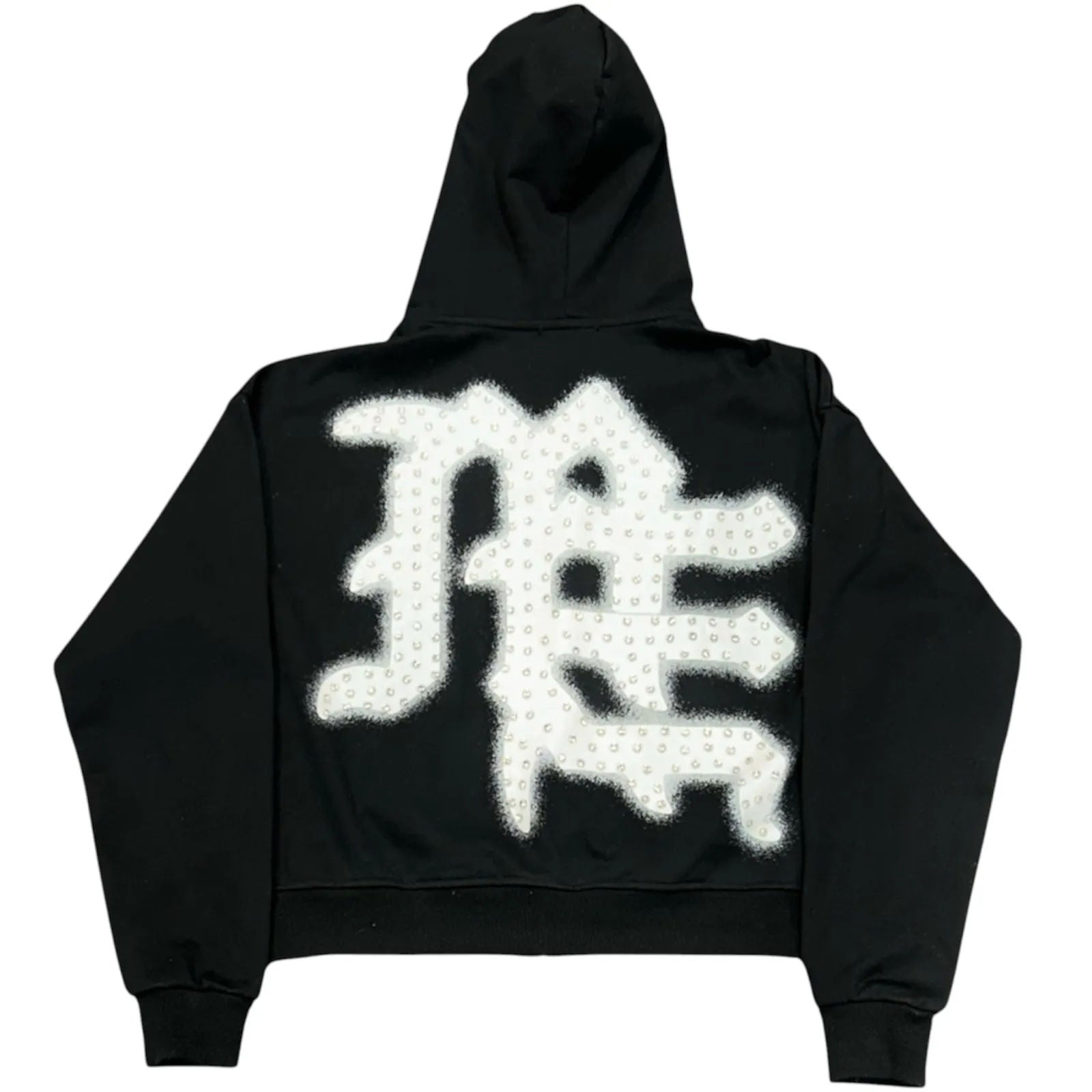 Mixed Emotion End Rhinetone Hoodie (Black) - Preowned