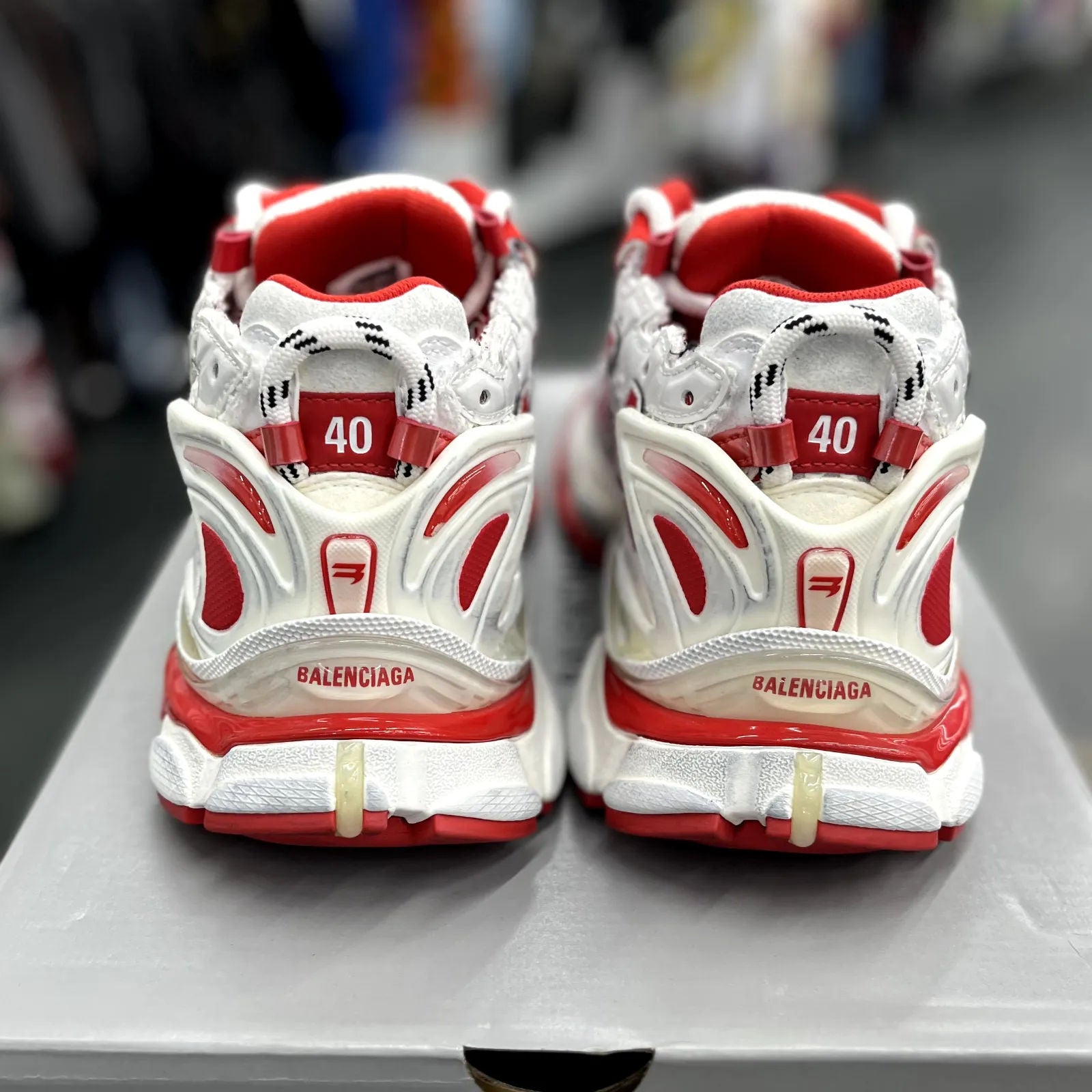Balenciaga Runner Sneaker White Red - Preowned