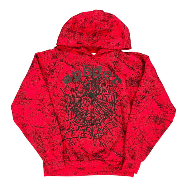 Sp5der OG Tree Camo Hoodie Red - Preowned