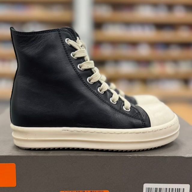 Rick Owens Kids Sneaks High Top (Black/Milk) - Preowned