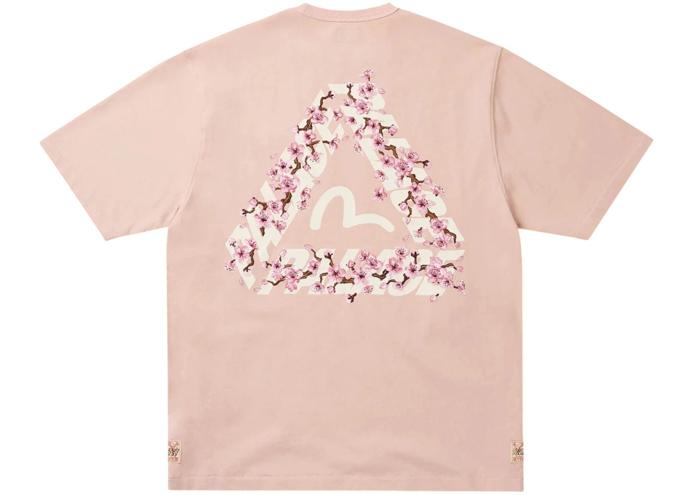 Palace x Evisu Heavy Wash T-Shirt Misty Pink