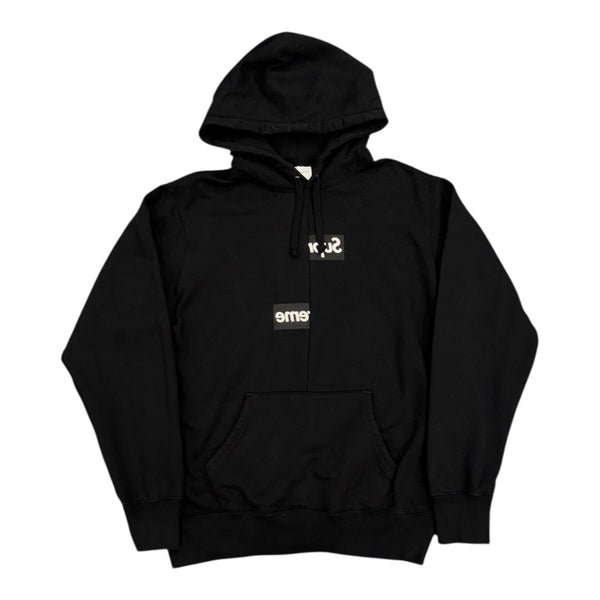 Supreme Comme des Garcons SHIRT Split Box Logo Hooded Sweatshirt Black - Preowned