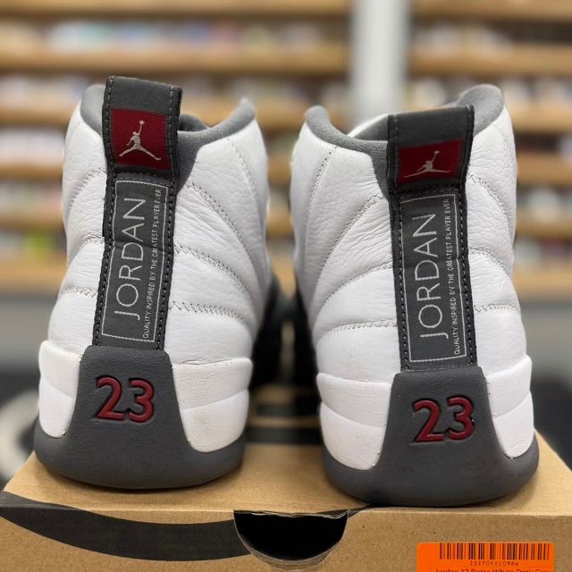 Jordan 12 Retro White Dark Grey - Preowned