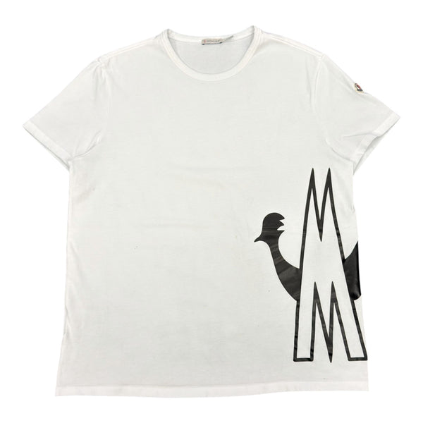 Moncler Wrap Around Logo Tee (White) - Preowned