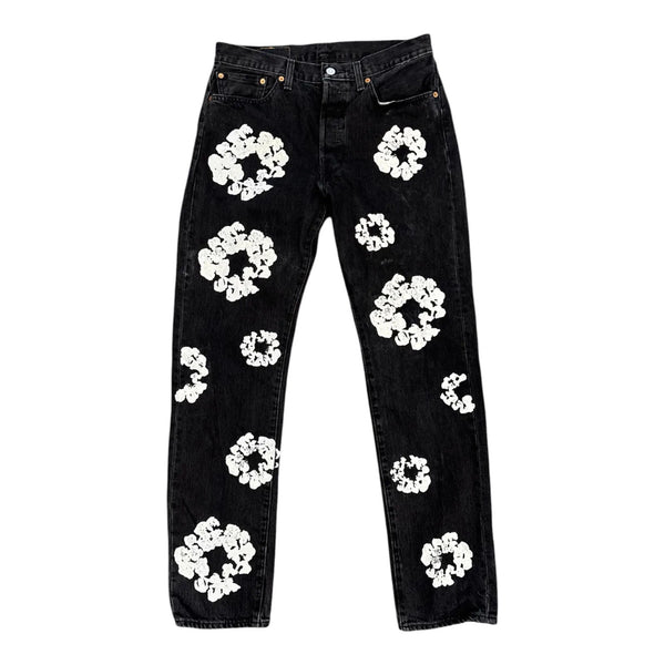 Denim Tears x Levi's Cotton Wreath Jean Black - Preowned