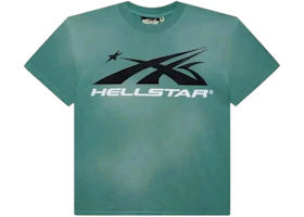 Hellstar Sport Logo T-Shirt Washed Teal - Preowned