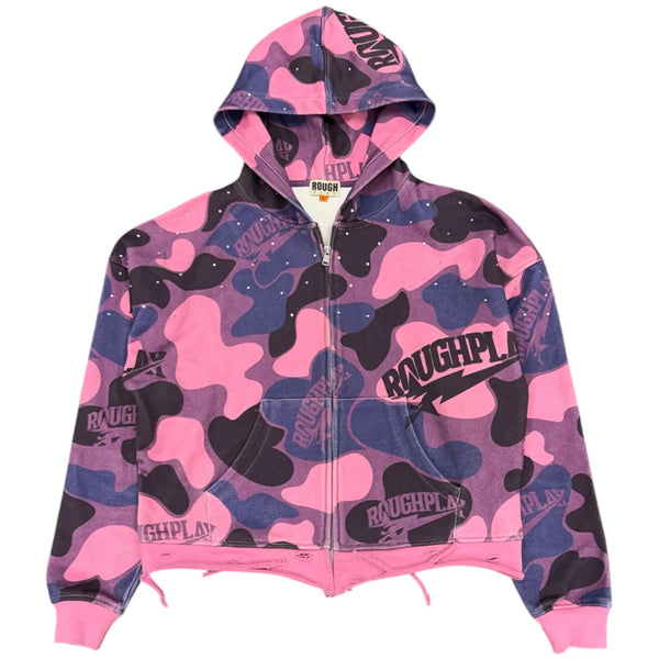 Roughplay Camo Zip up Hoodie (Pink) - Preowned
