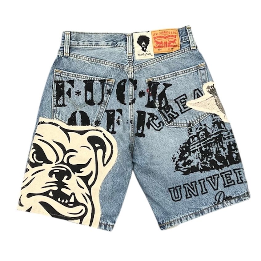 Deadby5am Angel Denim Shorts (Light Blue)