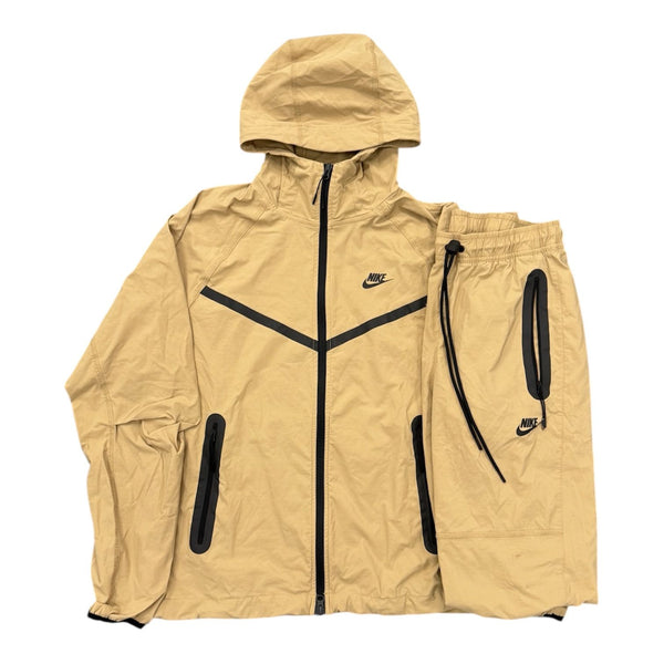 Nike Sportswear Tech Fleece Hoodie & Joggers Set Light Khaki/Black - Preowned