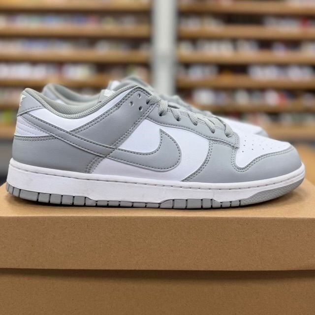 Nike Dunk Low White Light Smoke Grey - Preowned