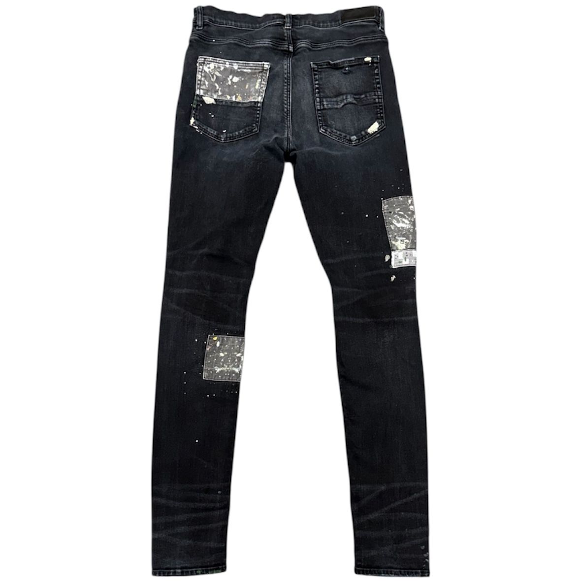 Amiri Mx1 Bandana Patchwork Jeans (Black) - Preowned