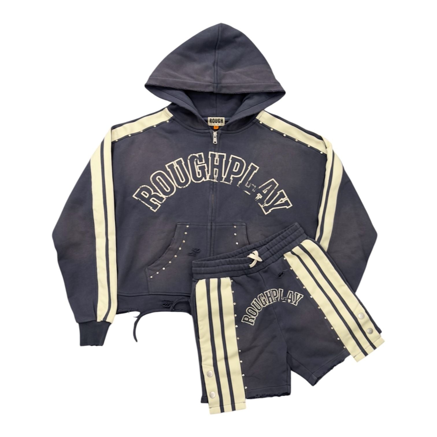 Roughplay Stripe Short Set (Navy)