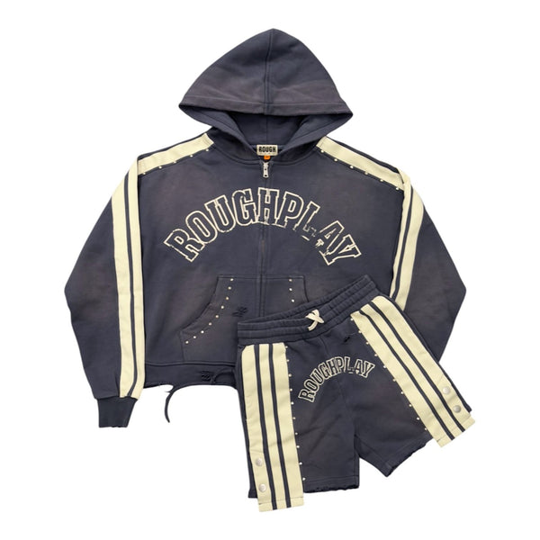 Roughplay Stripe Short Set (Navy)
