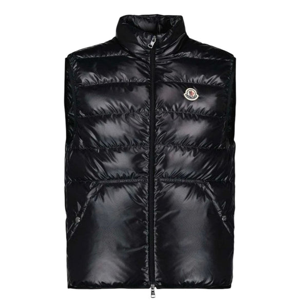 Moncler Aube Gilet Zip Up Vest (Black) - Preowned