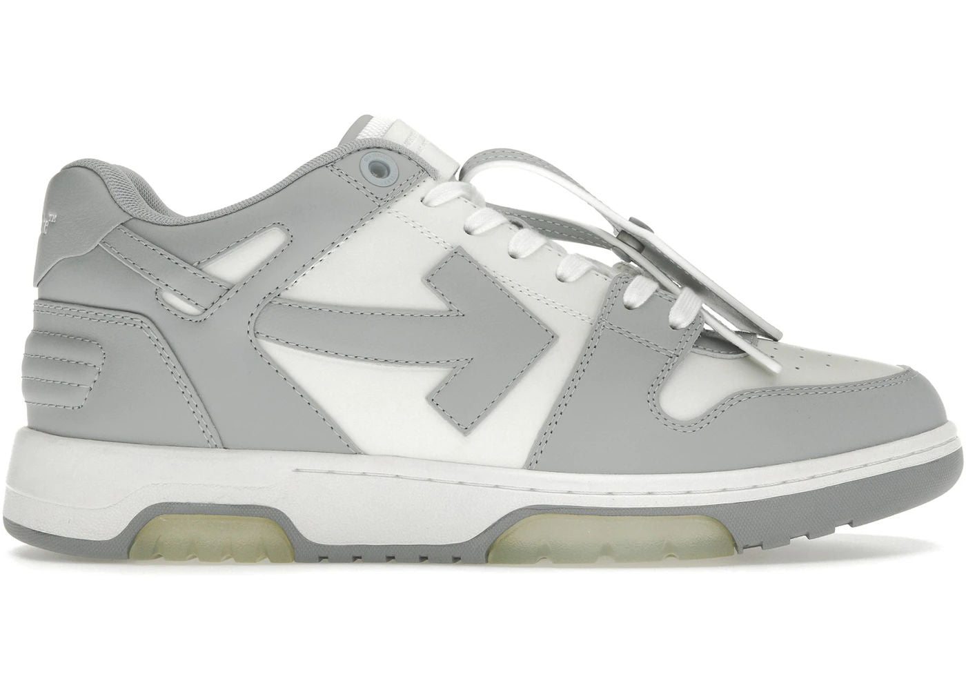 OFF-WHITE Out Of Office OOO Low Tops Grey White (2022) - Preowned