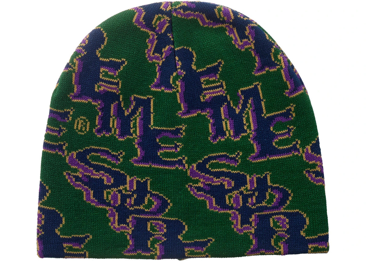 Supreme Slanted Gothic Outline Beanie Green