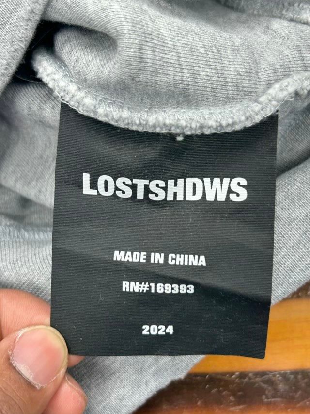 Lostshdws Double Layer Distressed Sweatsuit (Heather Grey) - Preowned