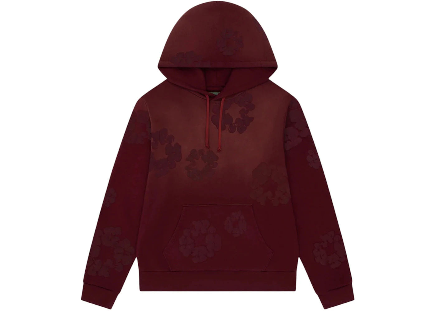 Denim Tears Faded Mono Cotton Wreath Hoodie Beet Root - Preowned