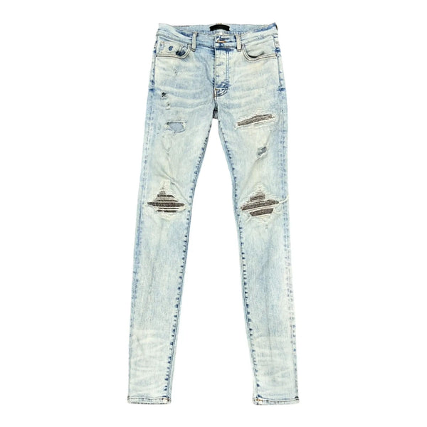 Amiri Mx1 Silver Patch Denim (Blue) - Preowned