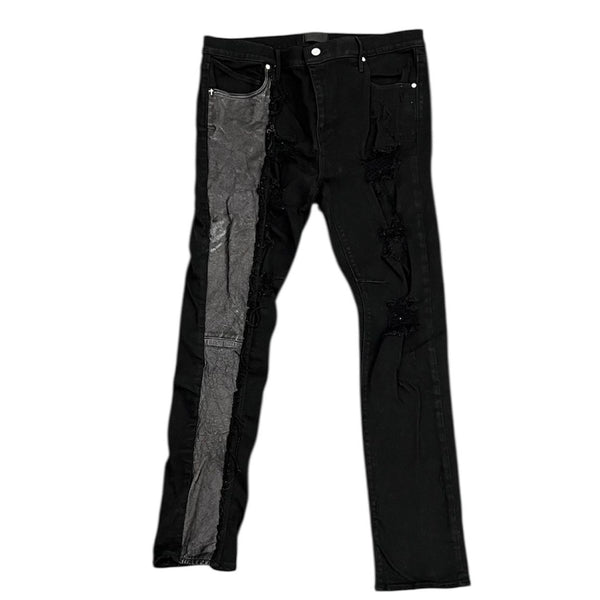 RTA Colm Contrast Ripped Jean (Black) - Preowned