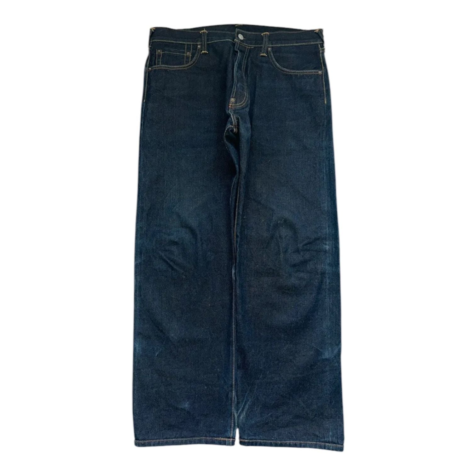Evisu Selvedge Denim Yellow Daicock Big Logo Jeans