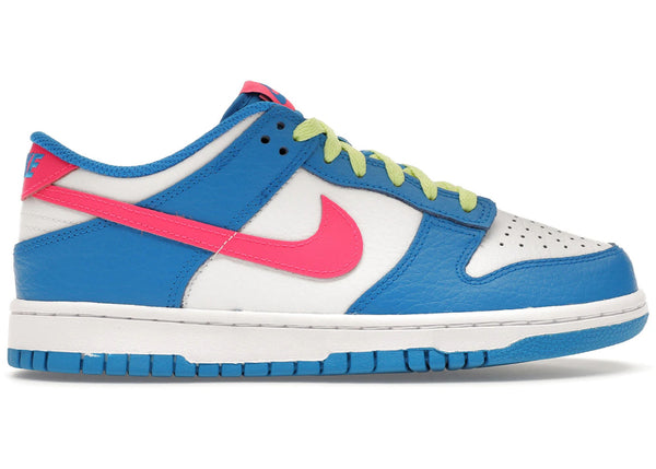 Nike Dunk Low Photo Blue White Light Lemon Twist Hyper Pink (GS) - Preowned