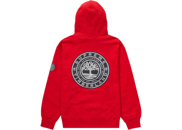 Supreme Timberland Hooded Sweatshirt Red - Preowned