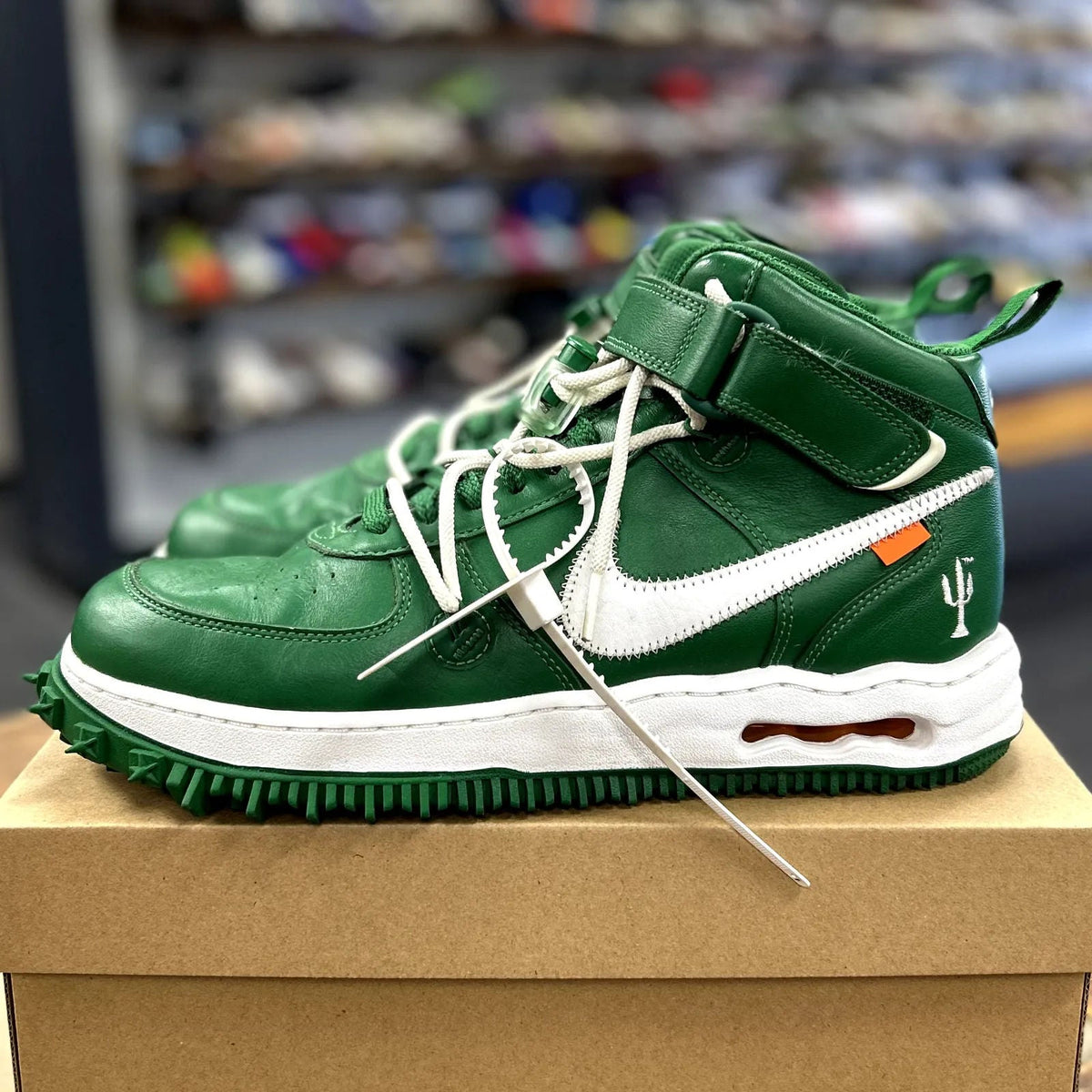 Nike Air Force 1 Mid Off-White Pine Green - Preowned