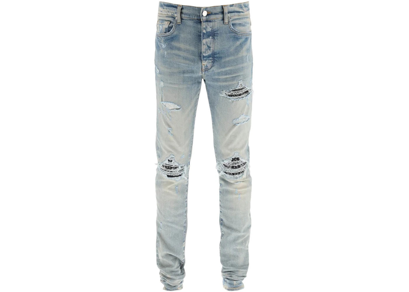 AMIRI MX1 Destroyed Bandana Jeans Clay Indigo - Preowned