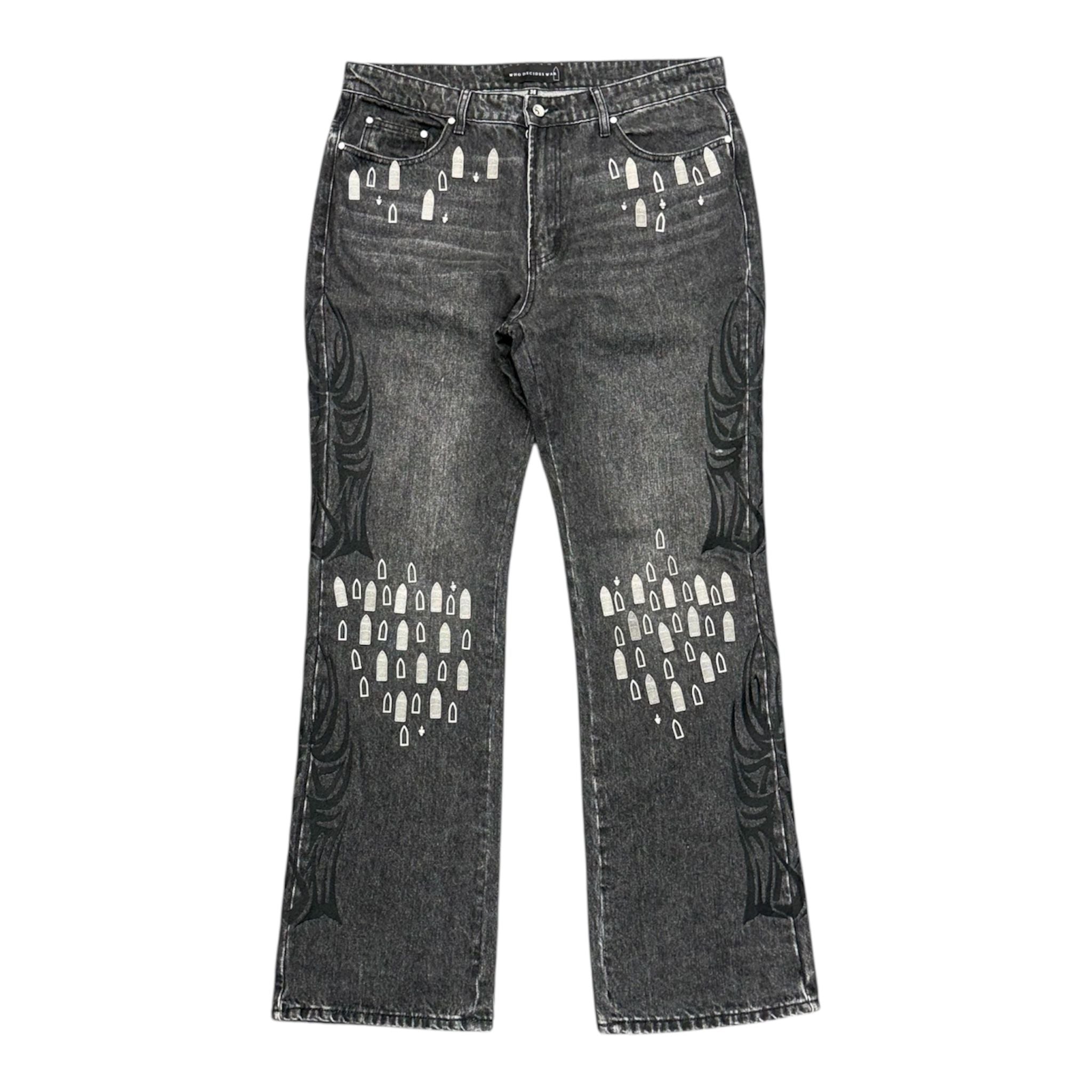 Who Decides War Centralized Hardware Straight Denim (Grey) - Preowned