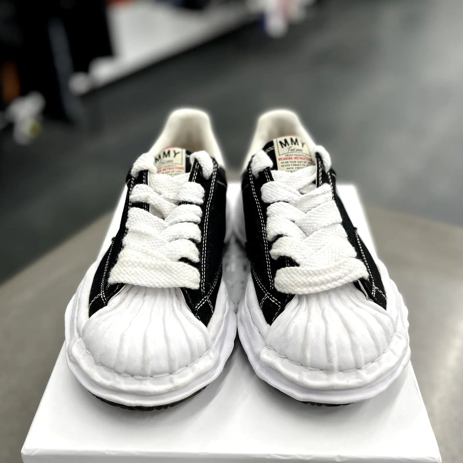 Maison Mihara Yasuhiro Blakey OG Sole Canvas Low Black White - Preowned