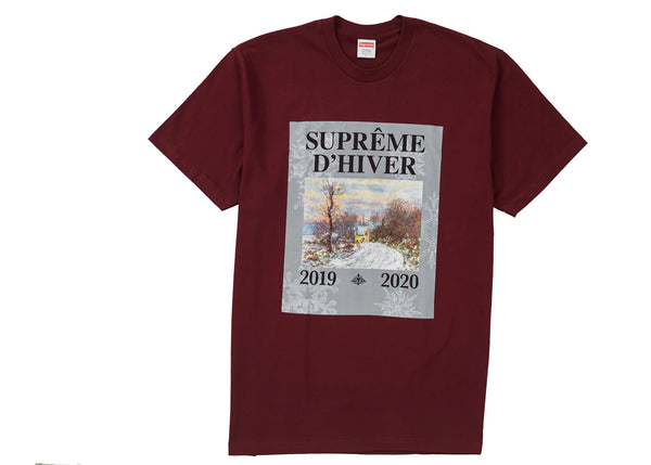 Supreme D'Hiver Tee Burgundy - Preowned