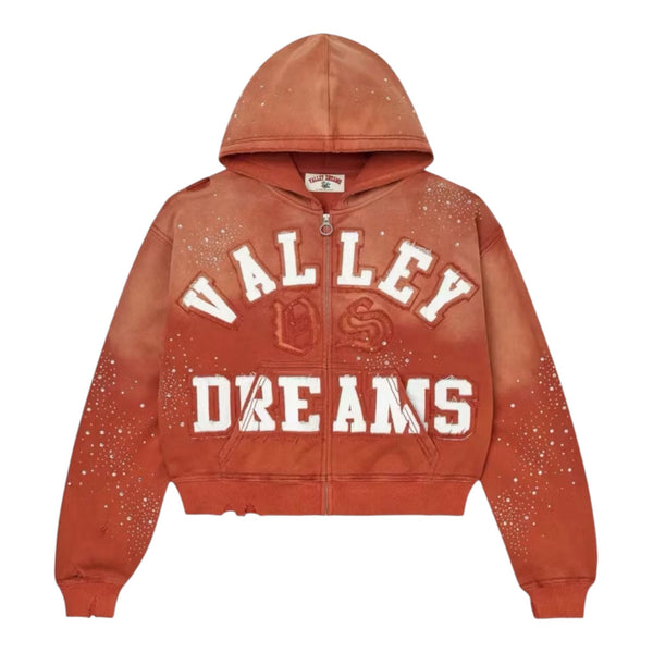 Vale Forever Classico Zip Up Hoodie Orange