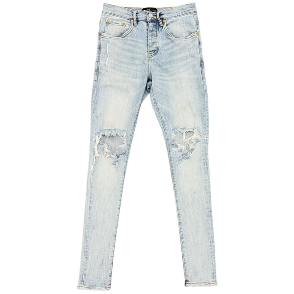 Purple Brand P002 Denim Jeans (Light Wash Knee Blowout) - Preowned