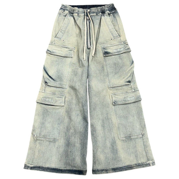 Rick Owens DRKSHDW Double Cargo Jumbo Belas Pants (Stone Wash) - Preowned
