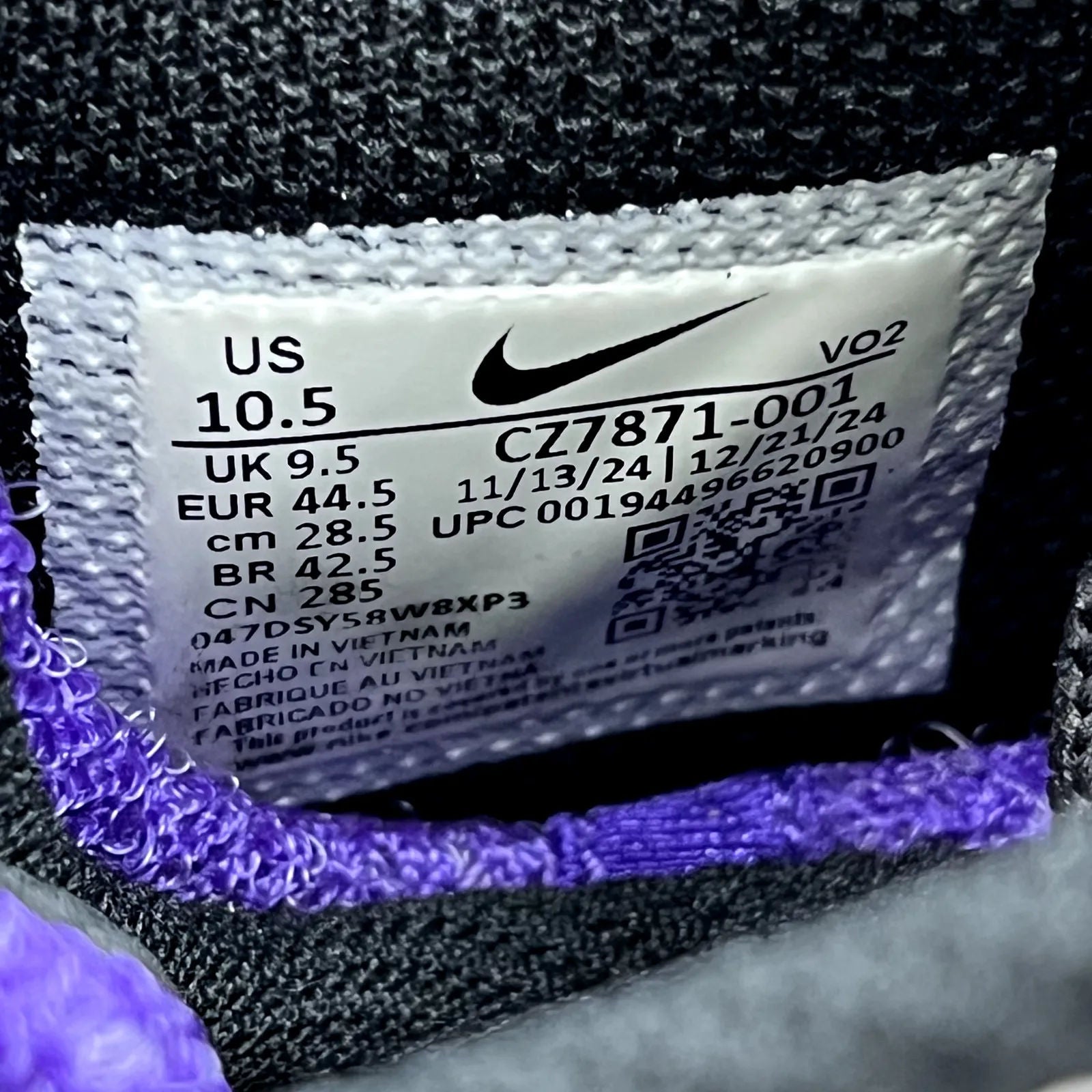 Nike Air Max 2 CB '94 OG Black White Purple (2023) - Preowned
