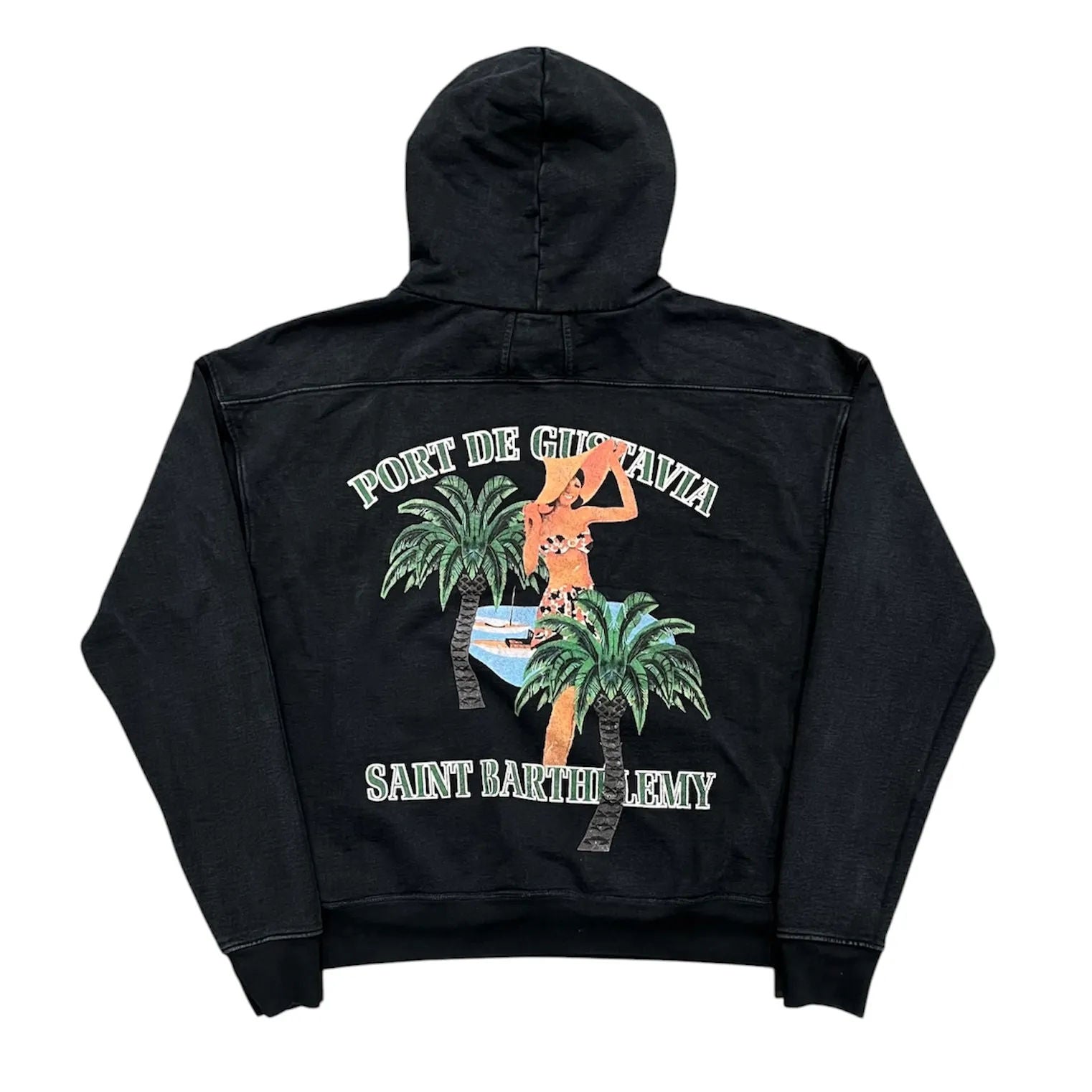 Rhude Port De Gustavia Hoodie (Vintage Black) - Preowned