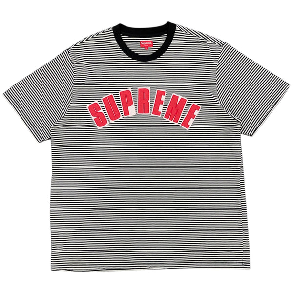 Supreme Arc Applique Tee (White Stripe) - Preowned
