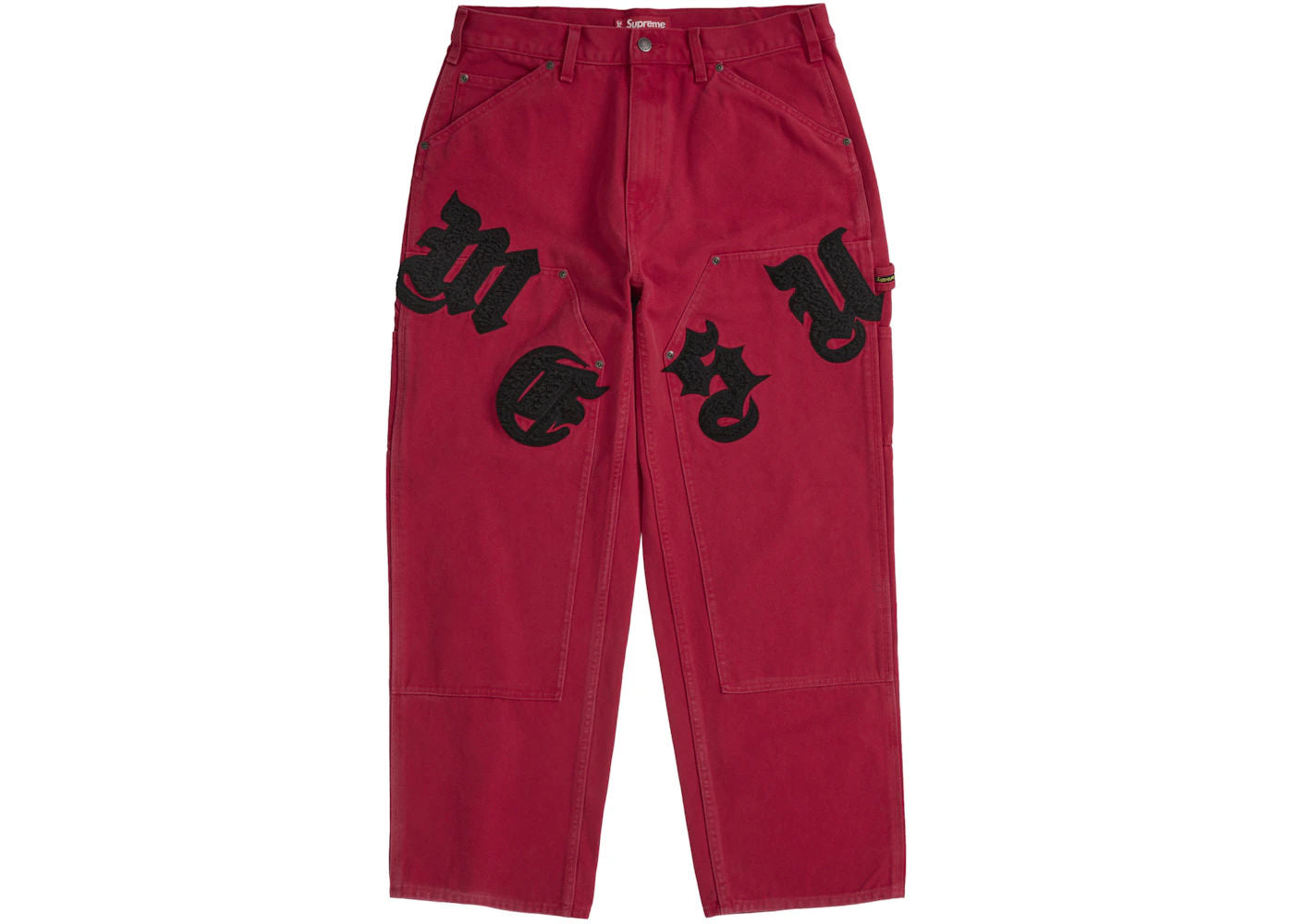 Supreme Old English Canvas Double Knee Painter Pant Red