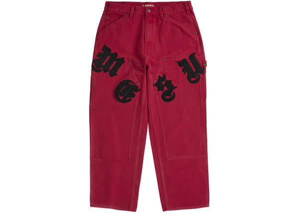 Supreme Old English Canvas Double Knee Painter Pant Red