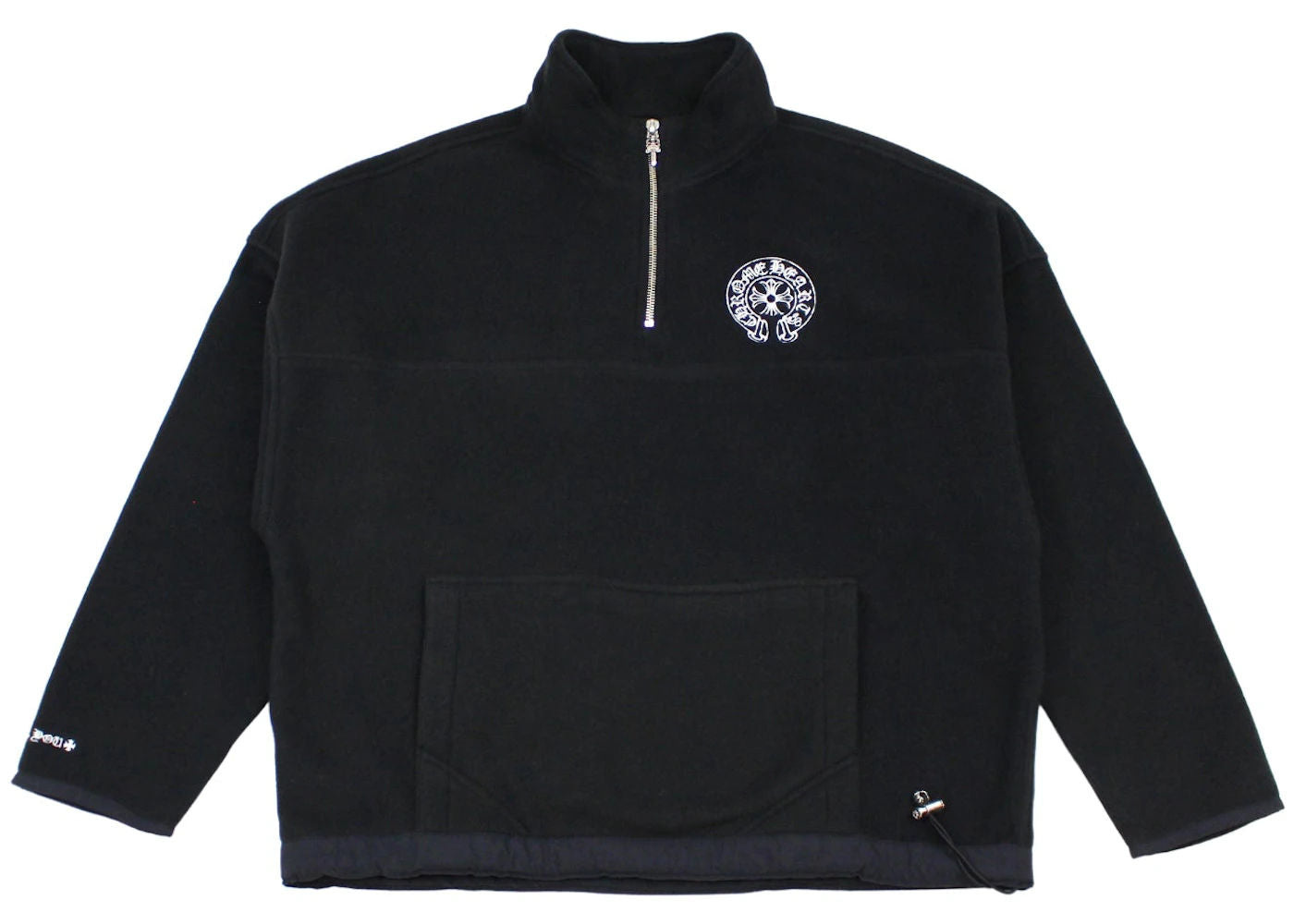 Chrome Hearts Half Zip Horse Shoe Fleece Jacket (Black) - Preowned