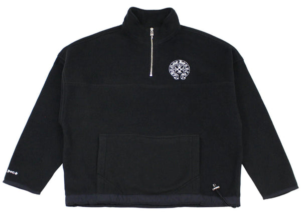 Chrome Hearts Half Zip Horse Shoe Fleece Jacket (Black) - Preowned